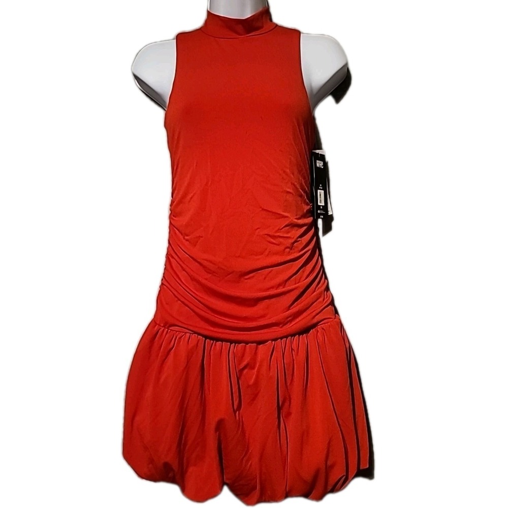 NWT Madden NYC Red Bubble Skirt Dress Sleeveless Size‎ XS Stretch Fit & Flare